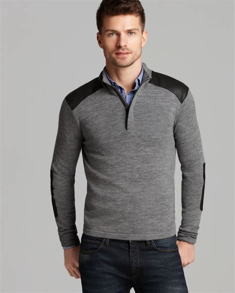 michael kors warm up pull over heather grey|Michael Kors Mens Sweater Heather Gray Size 2xl Pullover 1/2 .